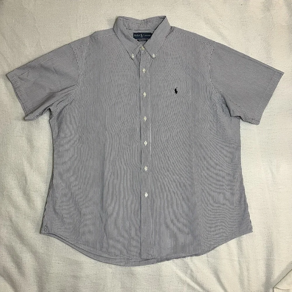 Polo Ralph Lauren Men's Striped‎ Cotton Button-Down Shirt Pony Logo XXL